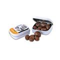 Mini Hinged Tin w/ Chocolate Covered Peanuts